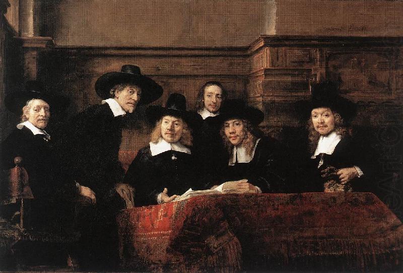 Sampling Officials of the Drapers' Guild, REMBRANDT Harmenszoon van Rijn